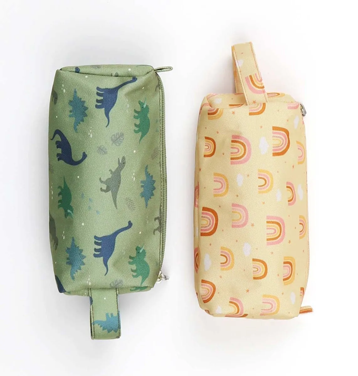 A Little Lovely Company Dinosaurussen etui kakigroen – rits