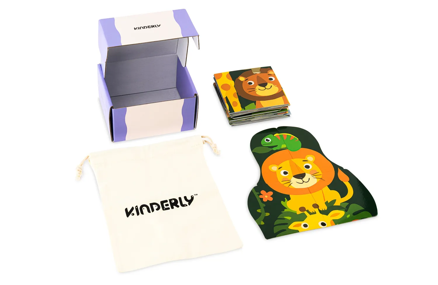 Kinderly Baby Dierenrijk torenpuzzel magnetisch 27 stuks