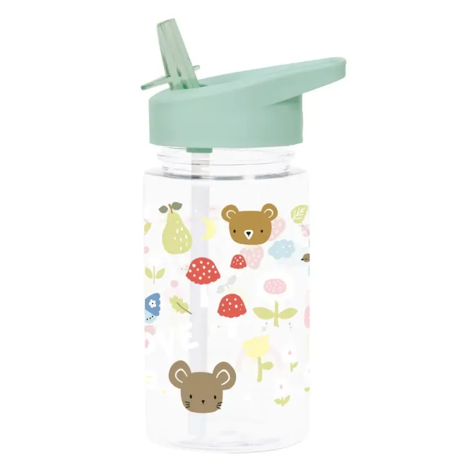A Little Lovely Company Joy drinkfles 450 ml transparant bloemen
