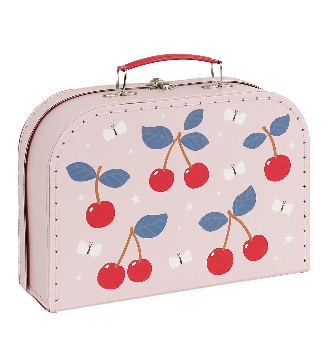 A Little Lovely Company Kersen opbergkoffertjes 2 stuks roze