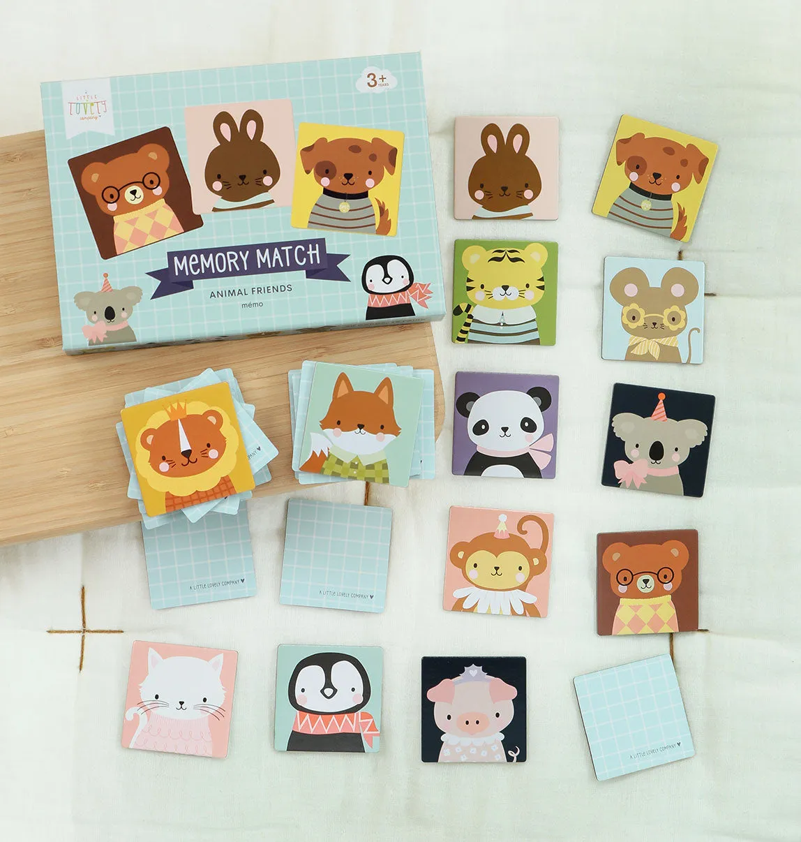 A Little Lovely Company Dierenvriendjes memory match spel 3 jaar