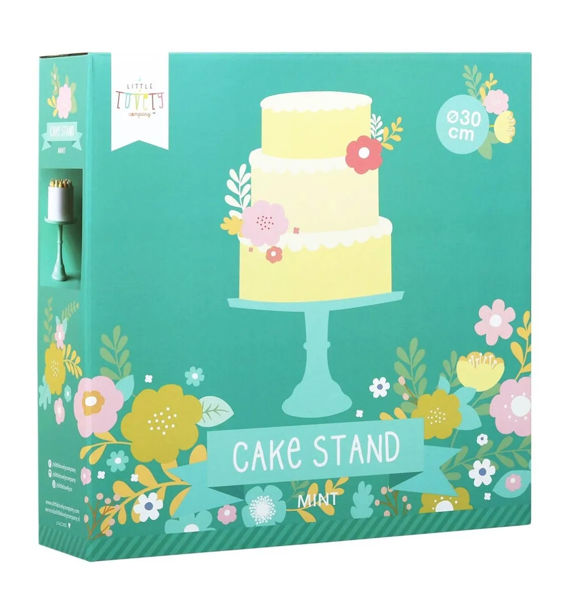 A Little Lovely Company Taartplateau groot mint 3-delig
