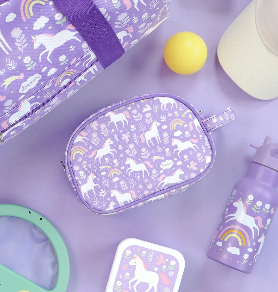 A Little Lovely Company Unicorn Dreams toilettas paars