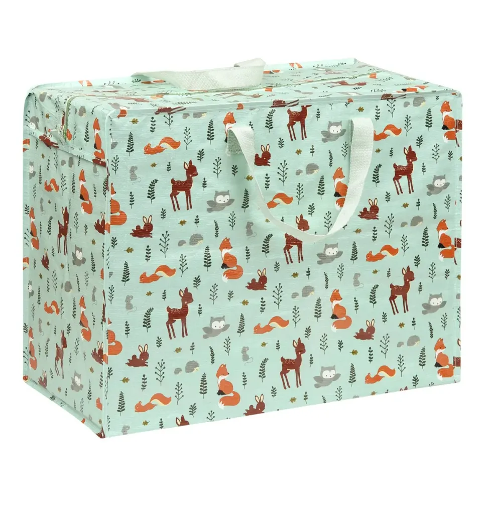 A Little Lovely Company Bosvriendjes XL opbergtas mintgroen