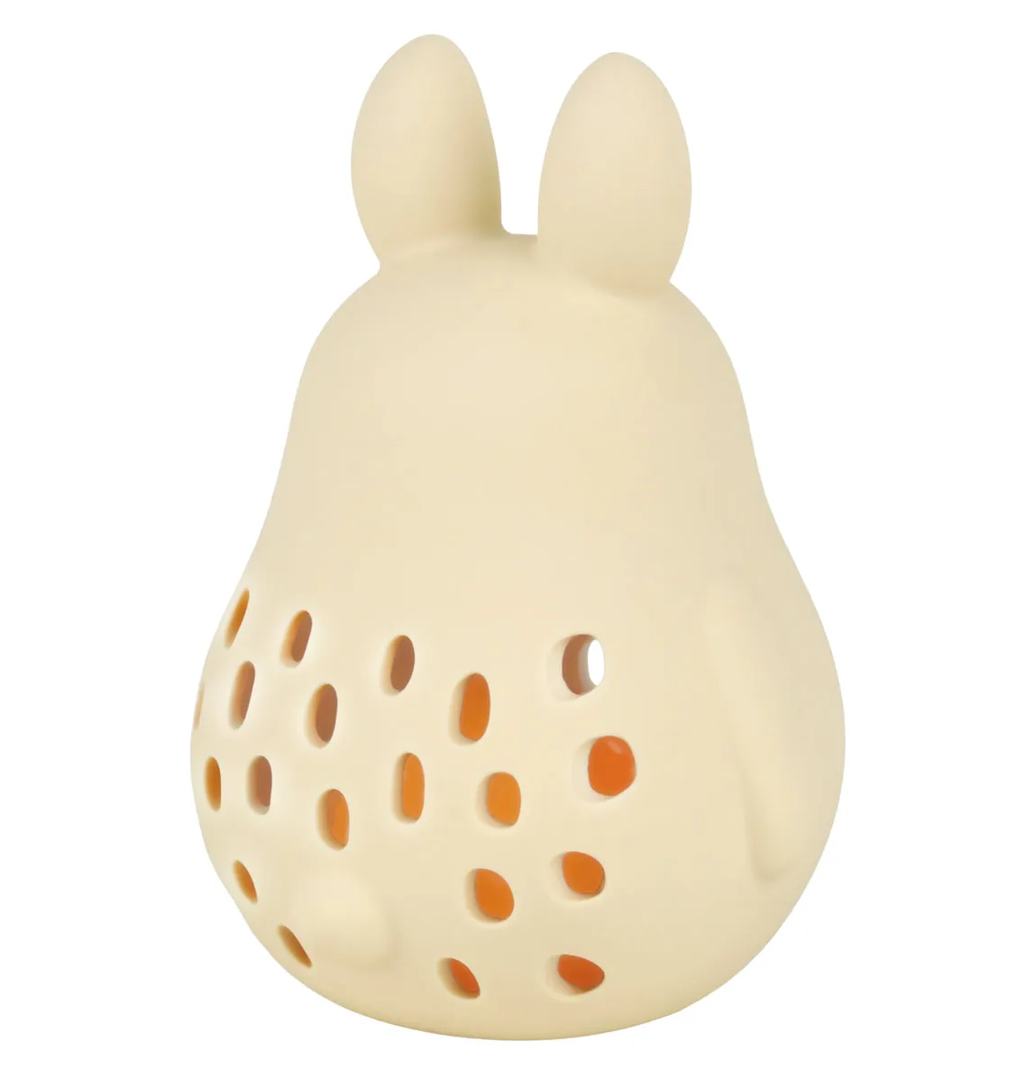 A Little Lovely Company Konijn siliconen rammelaar creme