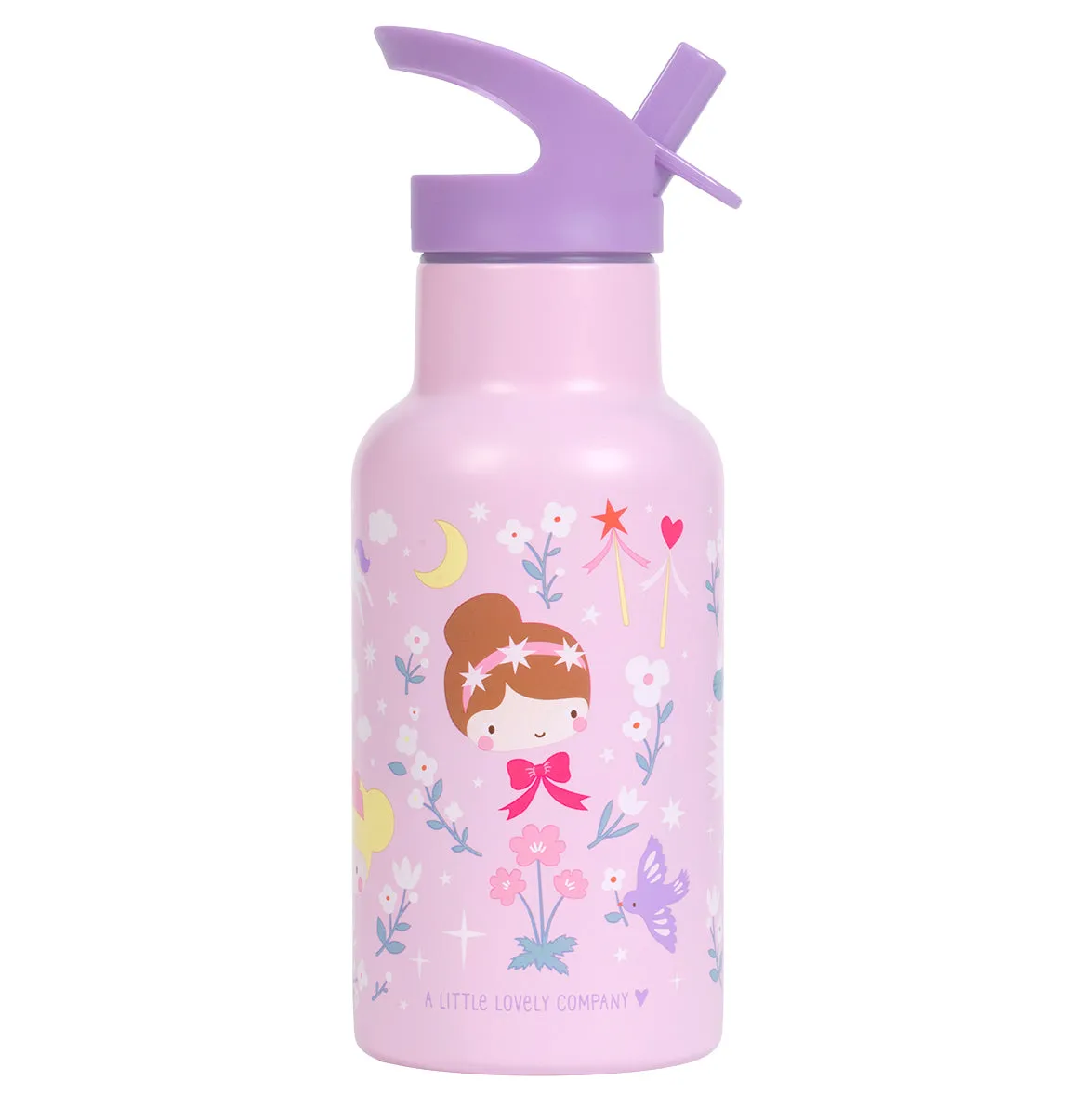 A Little Lovely Company Prinsessen RVS drinkfles 350 ml