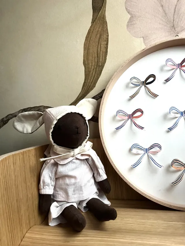 Het Kleijne Droomhuis Konijn Knuffel 35cm Chocolade Roze