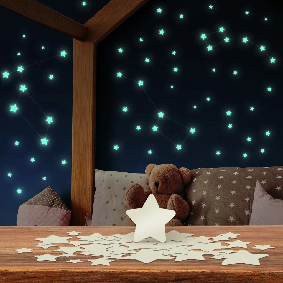 Lilimaus Leuchtsterne Glow in the Dark Sterren 100 Stuks