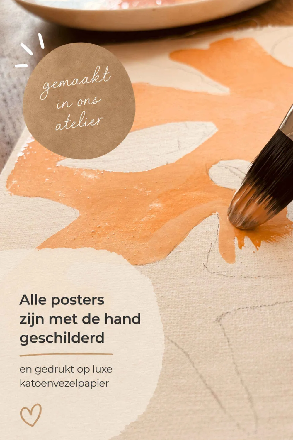 Lori & Cookie Kidsdeco Zeester Lila poster goudfolie strand 21x30