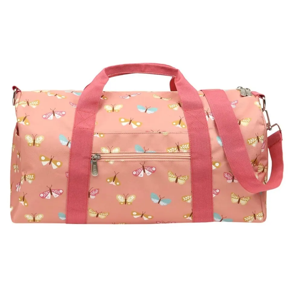 A Little Lovely Company Vlinders weekendtas roze handbagage