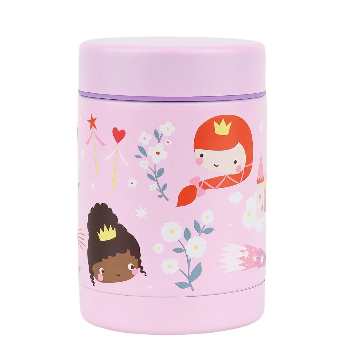 A Little Lovely Company Prinsessen RVS voedselpot 300 ml