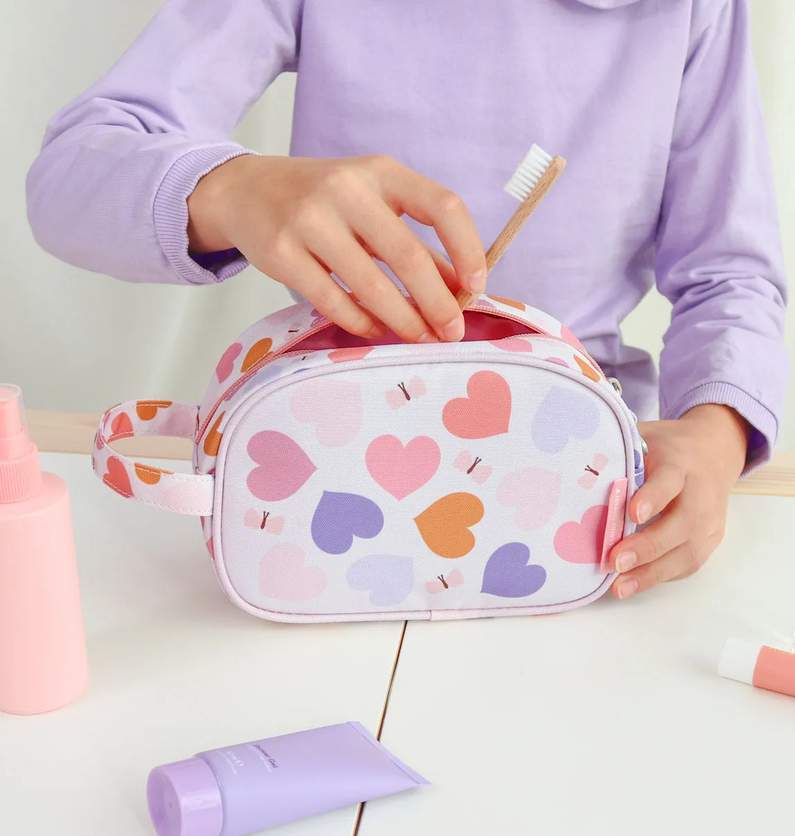 A Little Lovely Company Hartjes toilettas ruim met handvat