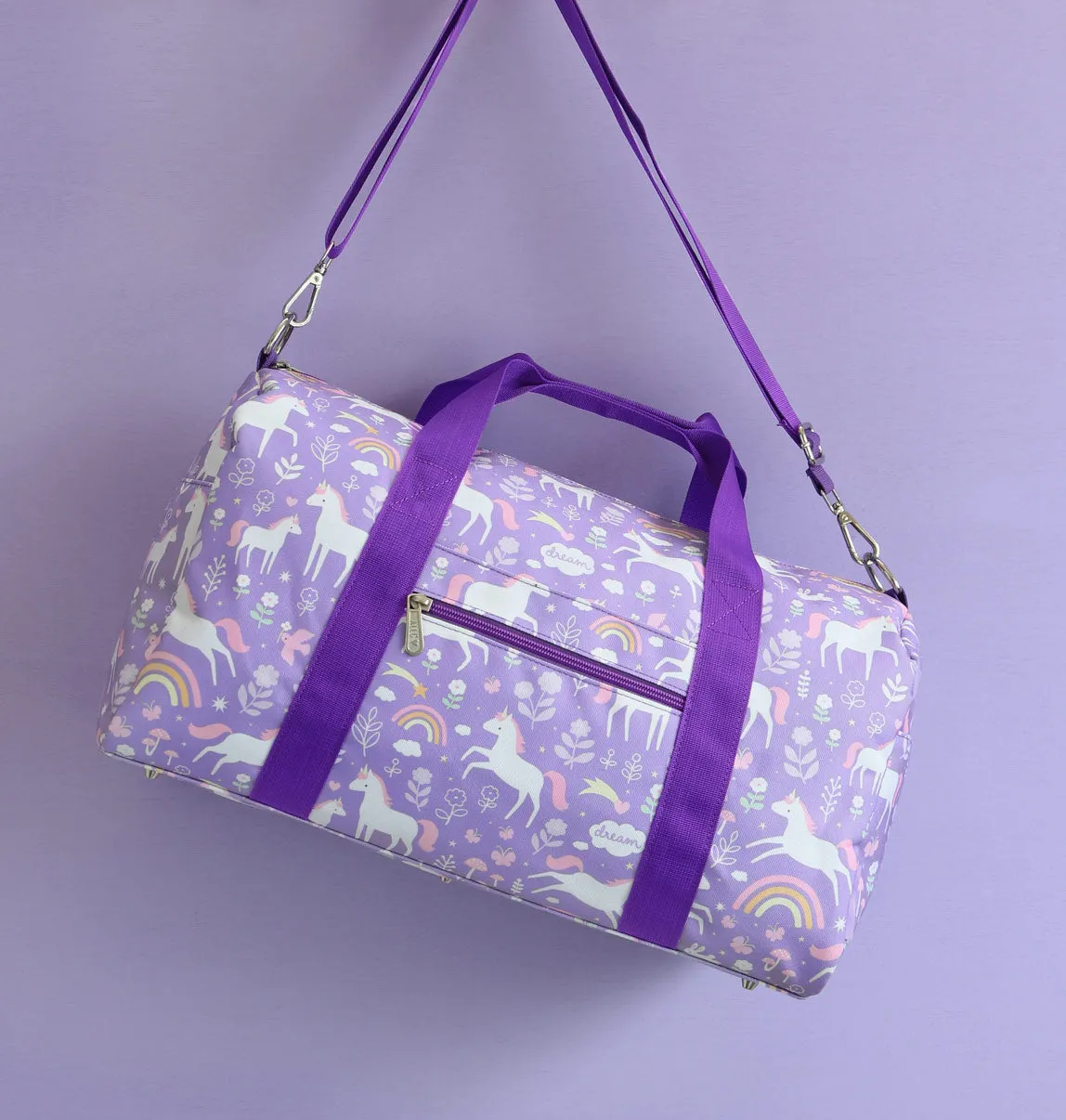 A Little Lovely Company Unicorn Dreams weekendtas paars