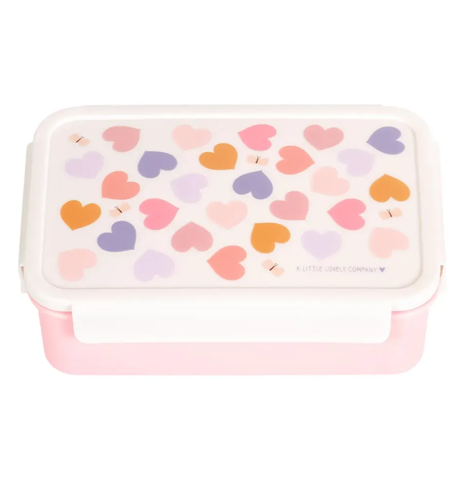 A Little Lovely Company Hartjes bento lunchbox 1,2 liter met vakken