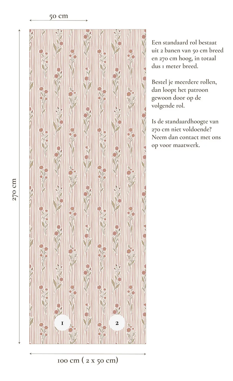 Little Amour Bloom Stories behang amber 1 rol strepen