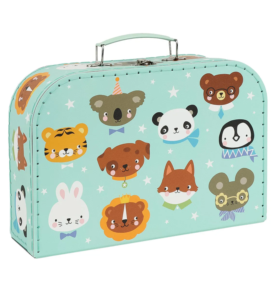 A Little Lovely Company Dierenvriendjes kofferset 2-delig mint