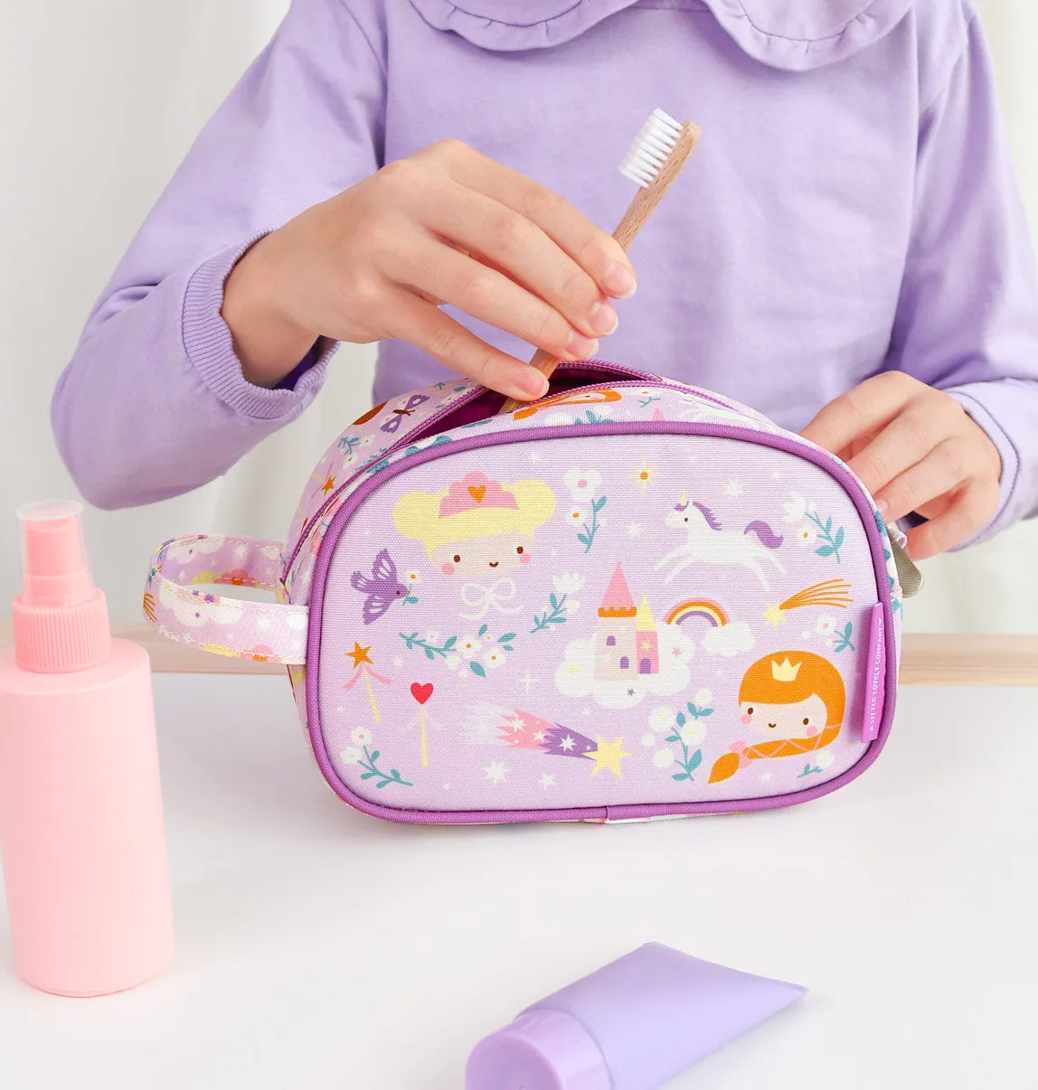 A Little Lovely Company Prinsessen toilettas roze ruim