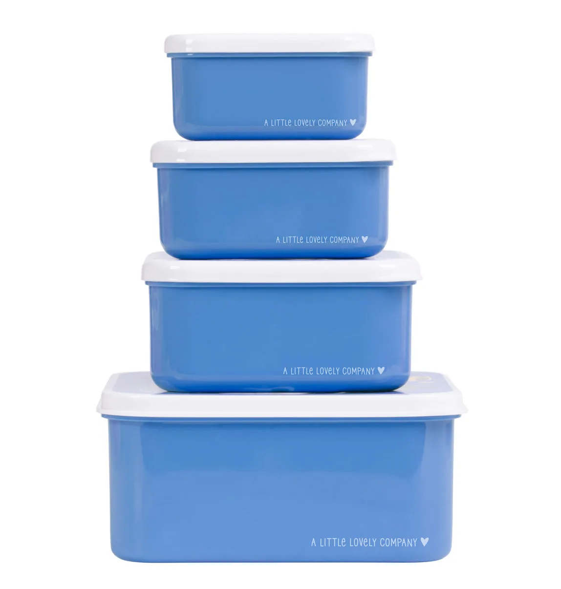 A Little Lovely Company Piraten lunchbox set 4-delig blauw