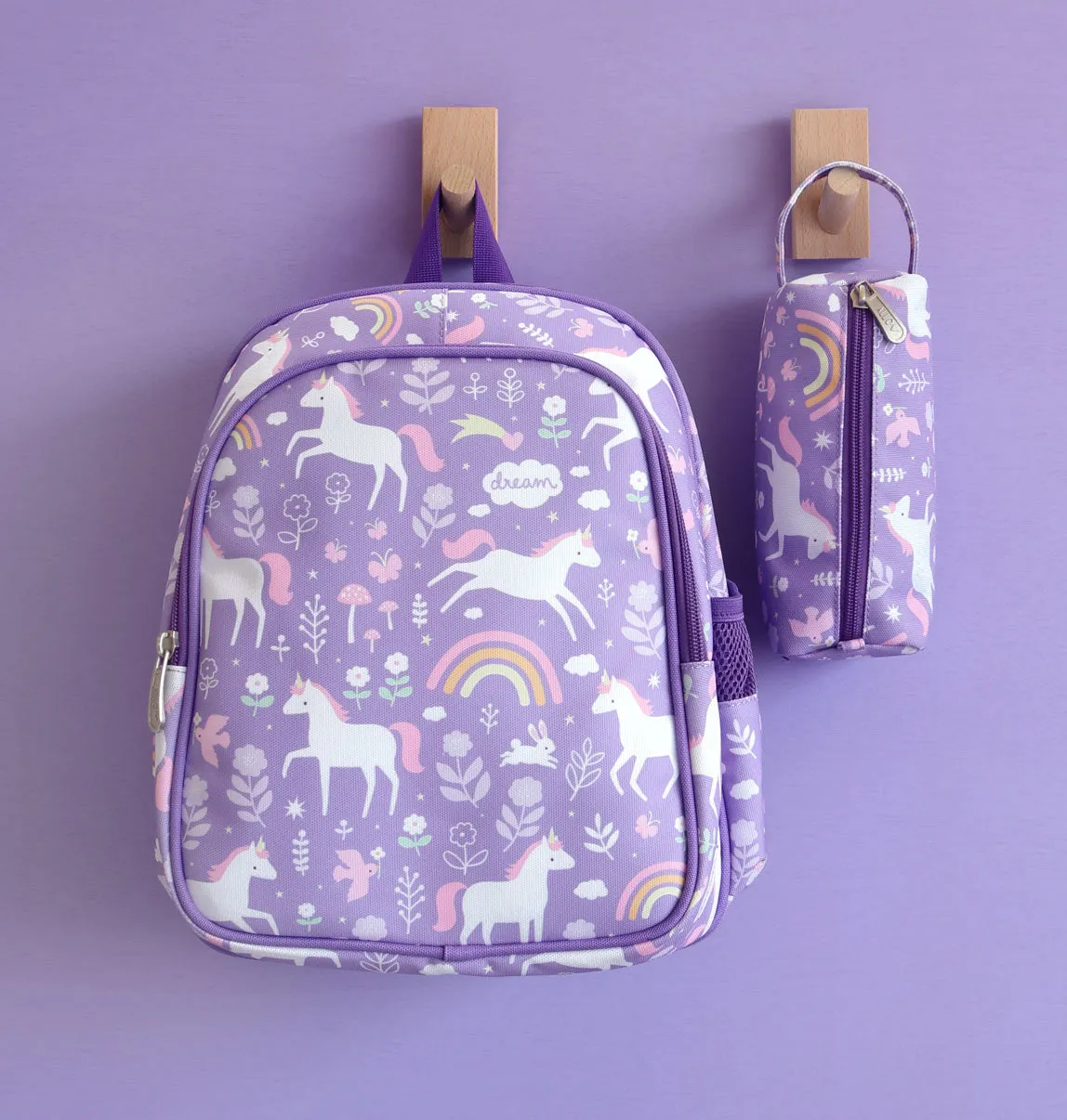 A Little Lovely Company Unicorn Dreams rugzak paars
