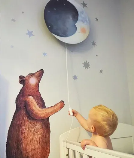 Hartendief Oogjes toe bundel wandlamp maan ster