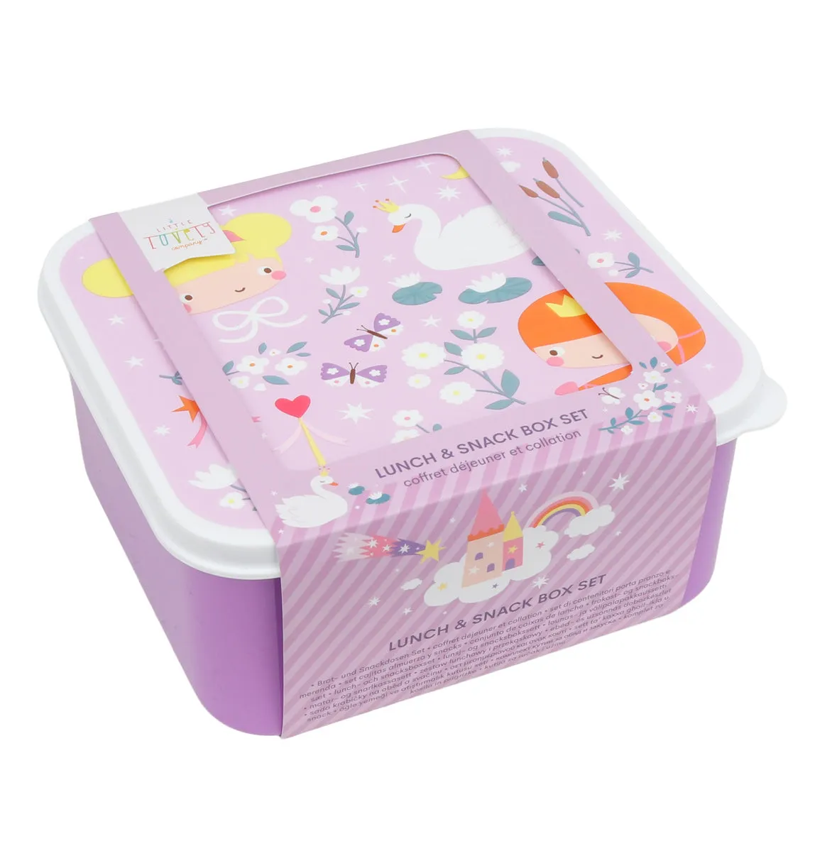 A Little Lovely Company Prinsessen lunch snackbox set 4-delig