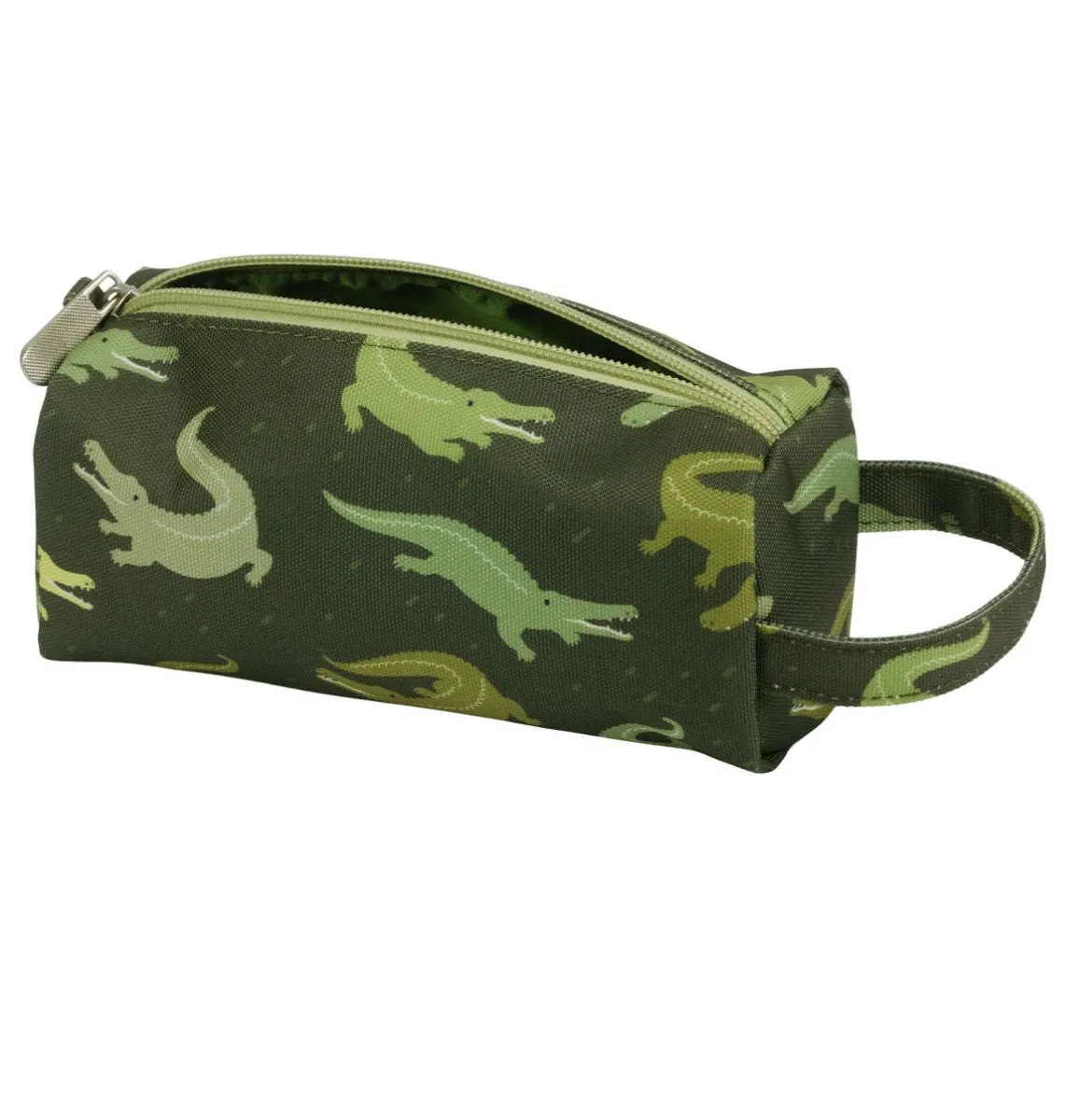 A Little Lovely Company Krokodillen etui groen – polyester