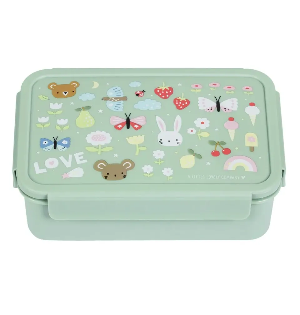 A Little Lovely Company Joy bento lunchbox mintgroen 2-vaks