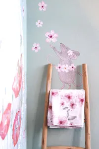 Hartendief Little Mouse muursticker 32x46 cm bloemen