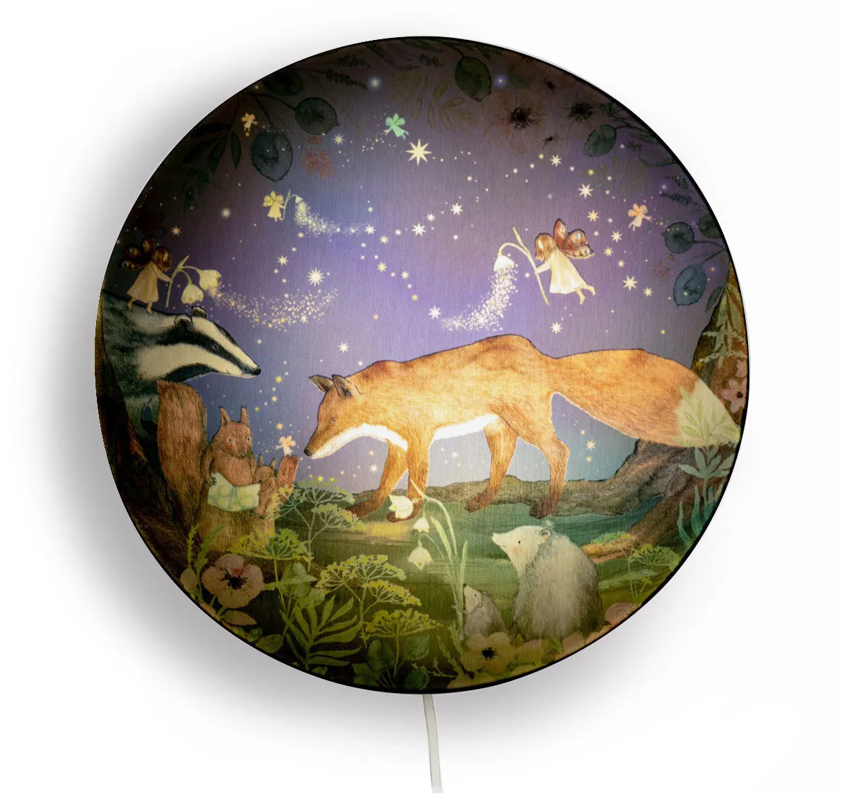 Hartendief Zomernacht wandlamp 45 cm stof nachtlampje