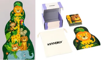 Kinderly Baby Dierenrijk torenpuzzel magnetisch 27 stuks