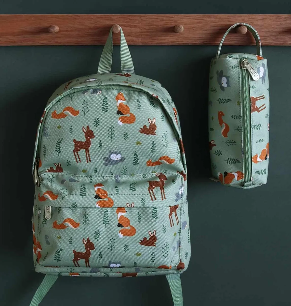 A Little Lovely Company Bosvriendjes etui mintgroen polyester