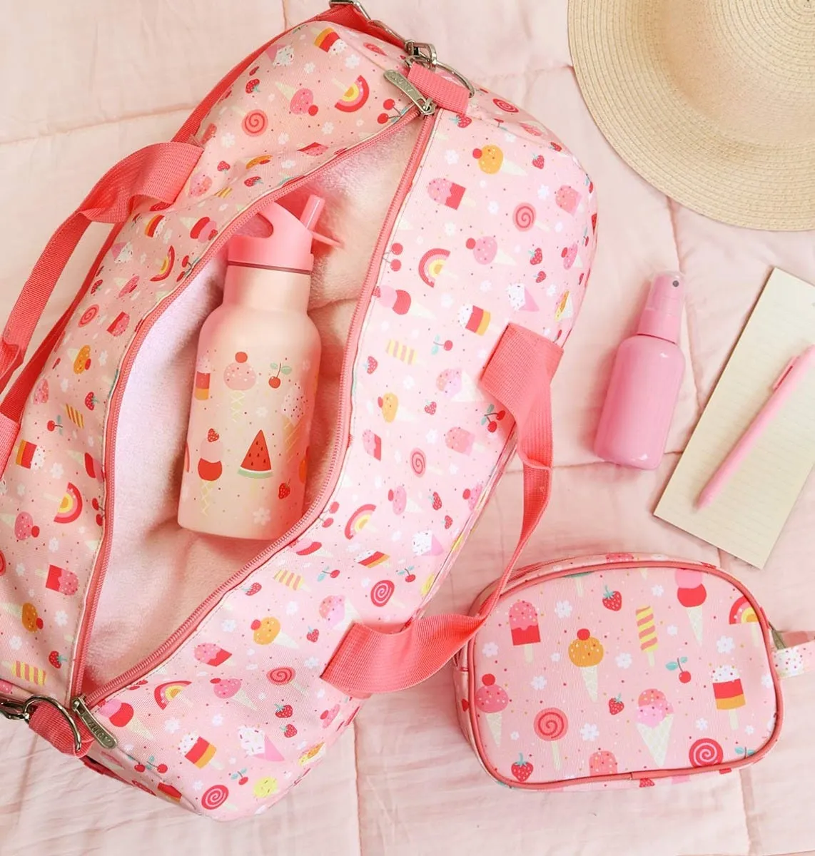 A Little Lovely Company IJsjes weekendtas roze handbagage