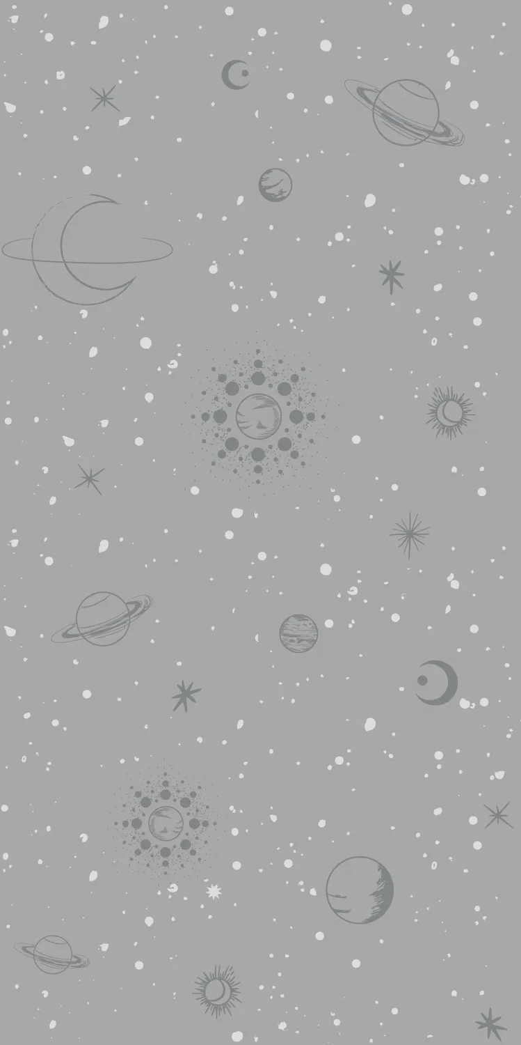 Little Amour Space Stars ruimtebehang grijs 1 rol