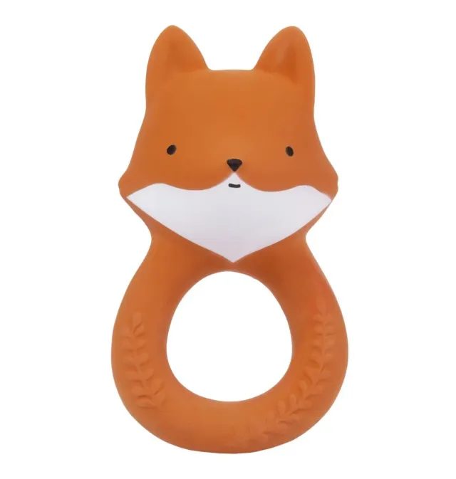 A Little Lovely Company Vos bijtring oranje rubber