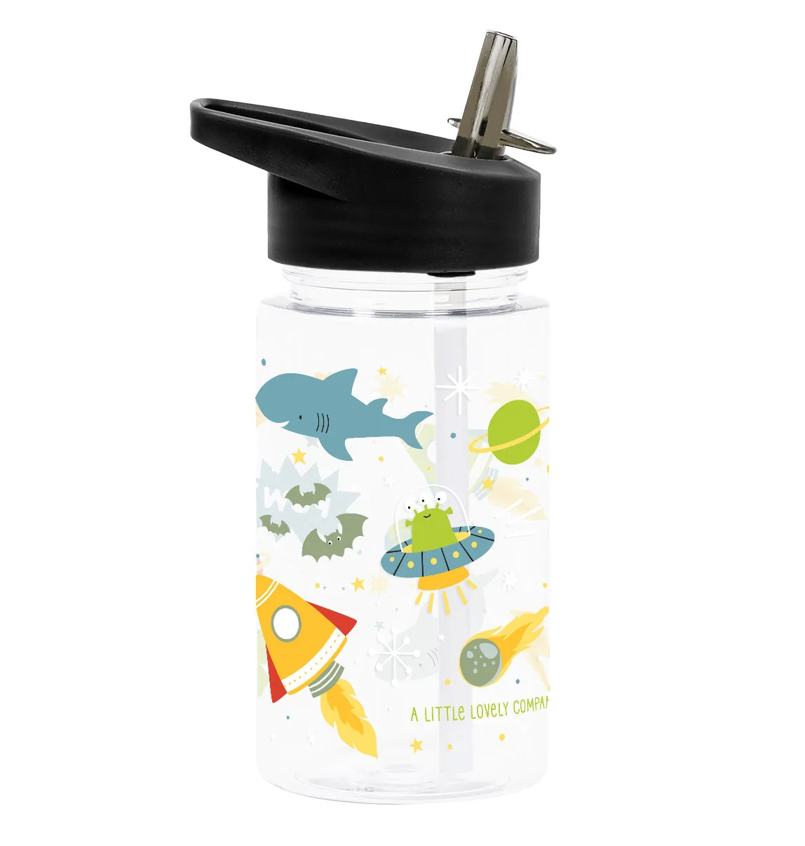 A Little Lovely Company Galaxy drinkfles 450 ml transparant