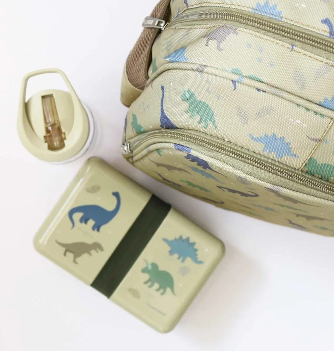 A Little Lovely Company Dinosaurussen rugzak groen kind