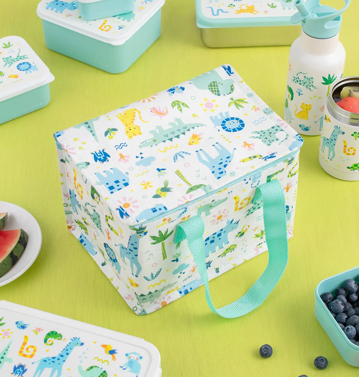 A Little Lovely Company Jungle koeltasje gerecycled voor lunchbox