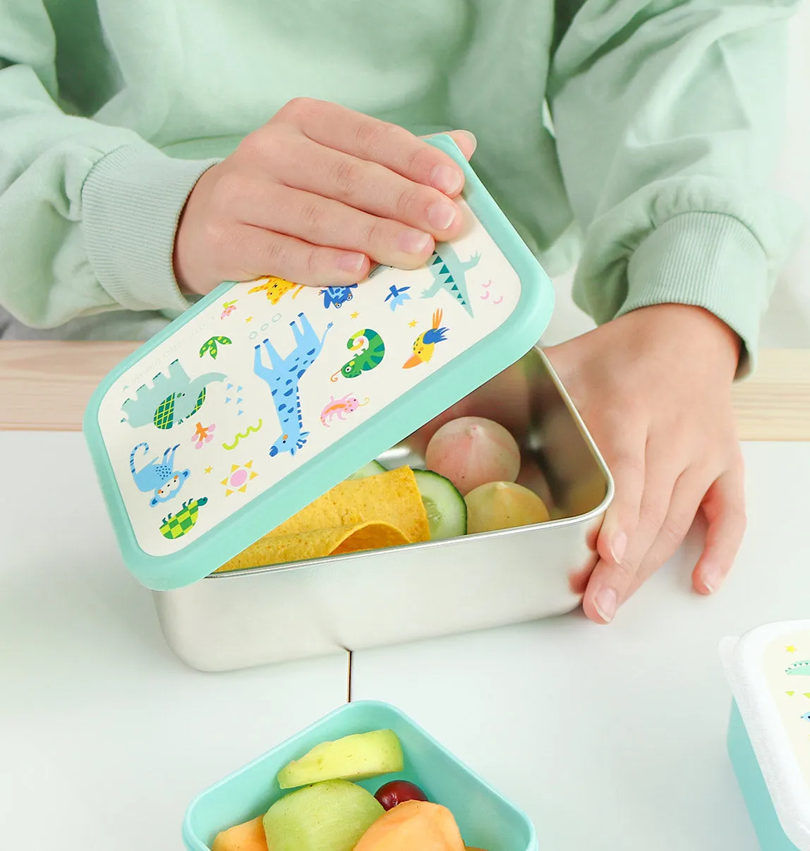 A Little Lovely Company Jungle lunchbox RVS