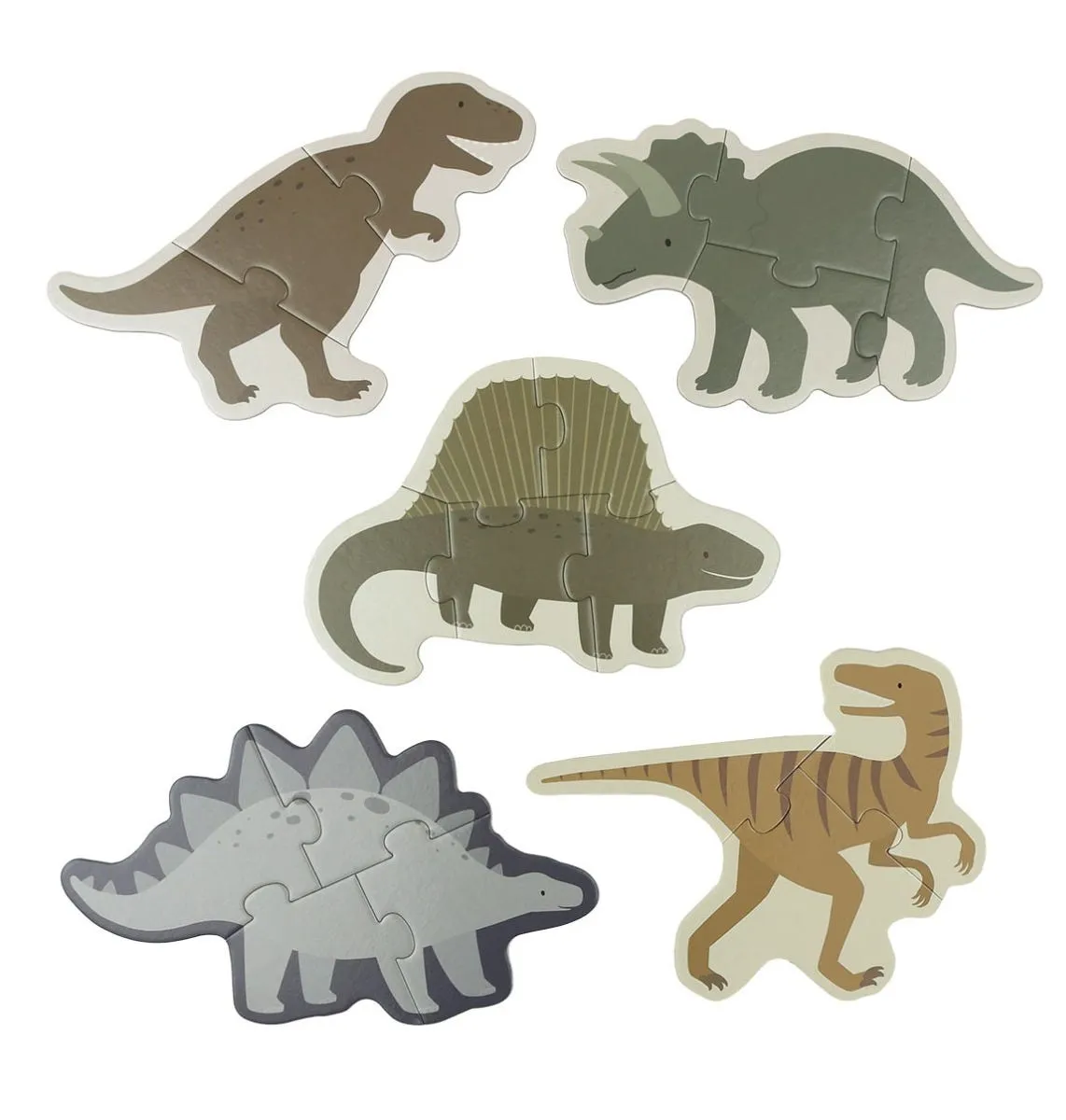A Little Lovely Company Dinosaurussen puzzels 5-in-1 vanaf 2 jaar