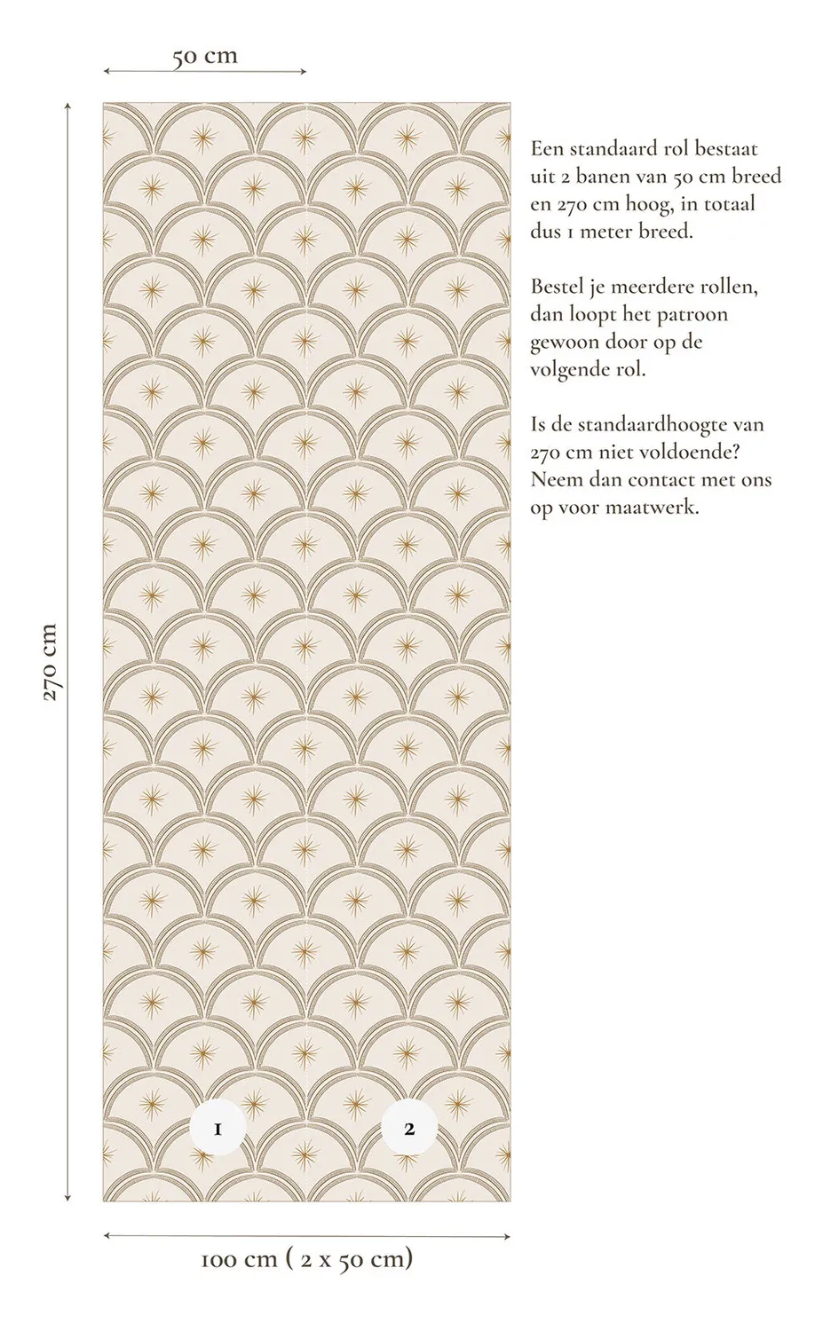 Little Amour Magic Arches behang sand 1 rol bogen