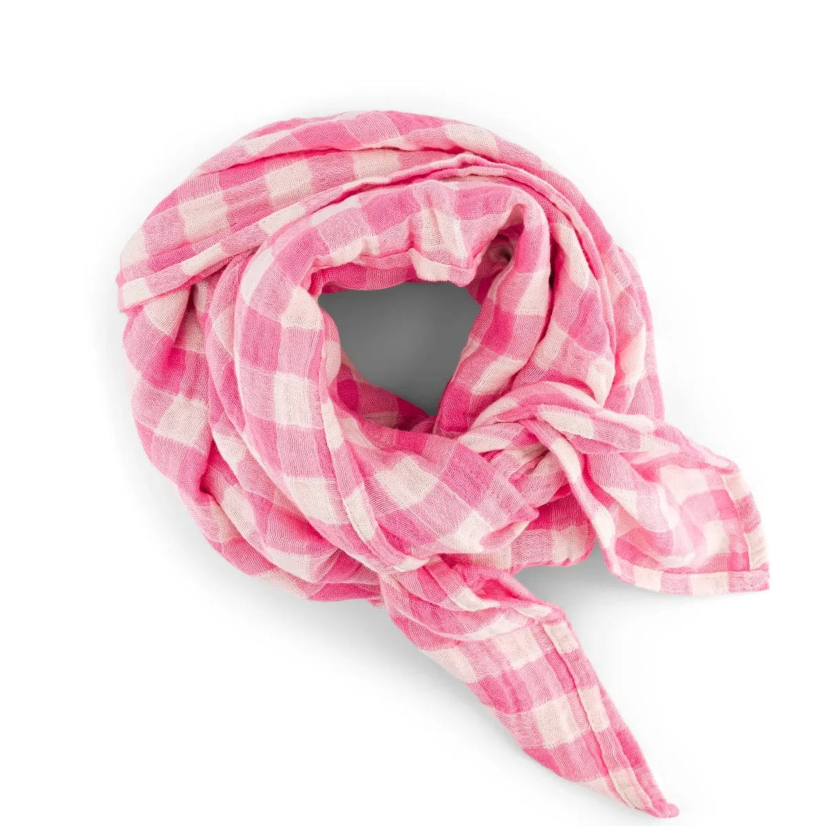 Musje Amsterdam Vichy Roze hydrofiele doek 110x110cm