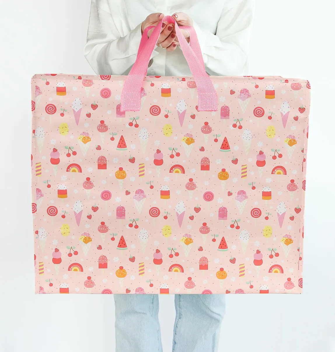A Little Lovely Company IJsjes XL opbergtas roze
