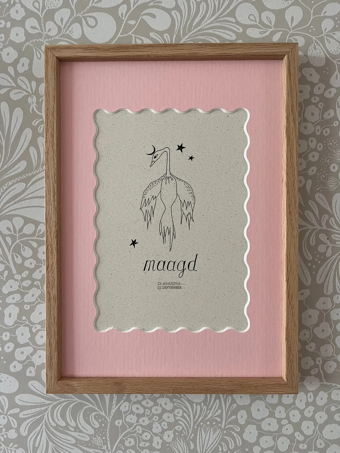 Atelier Fabel Maagd poster A5 zonder lijst bermgras