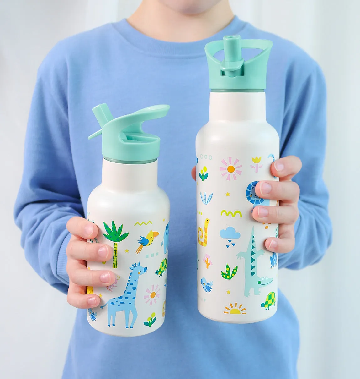 A Little Lovely Company drinkfles Jungle 500 ml XL RVS
