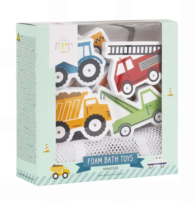 A Little Lovely Company Voertuigen badspeelgoed foam 14-delig
