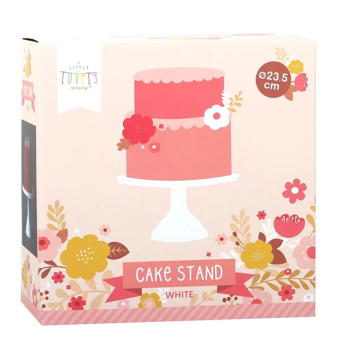 A Little Lovely Company Taartplateau klein wit melamine