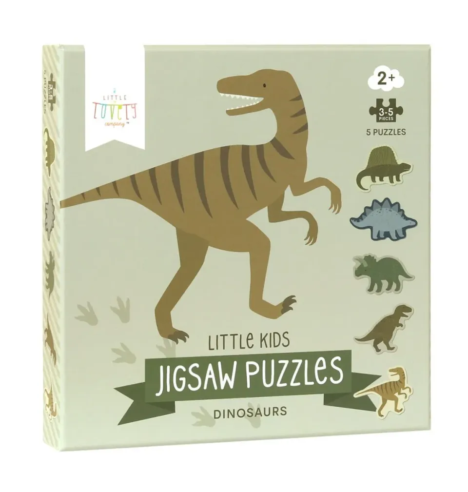 A Little Lovely Company Dinosaurussen puzzels 5-in-1 vanaf 2 jaar