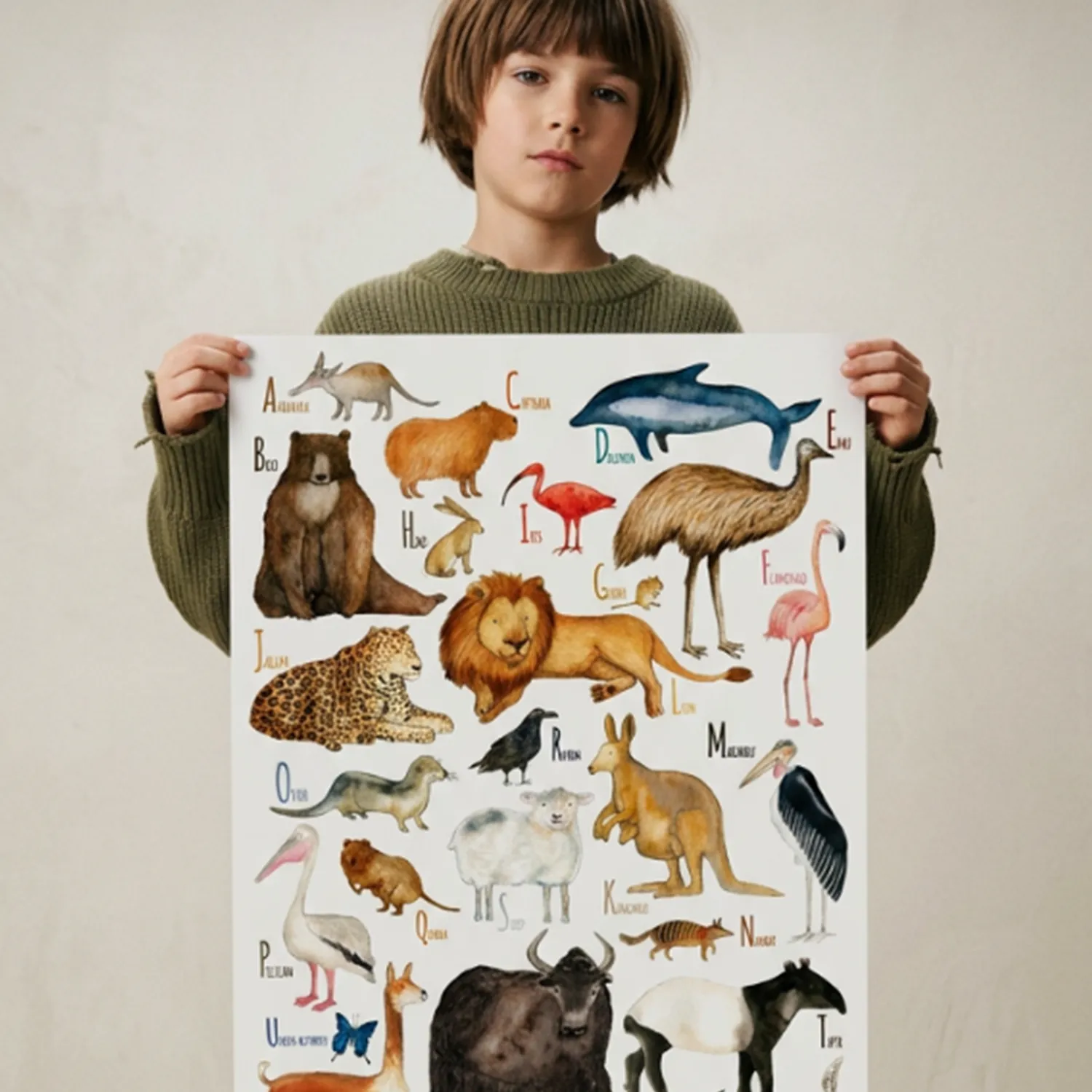Hartendief Dieren ABC poster A2 Nederlands papier