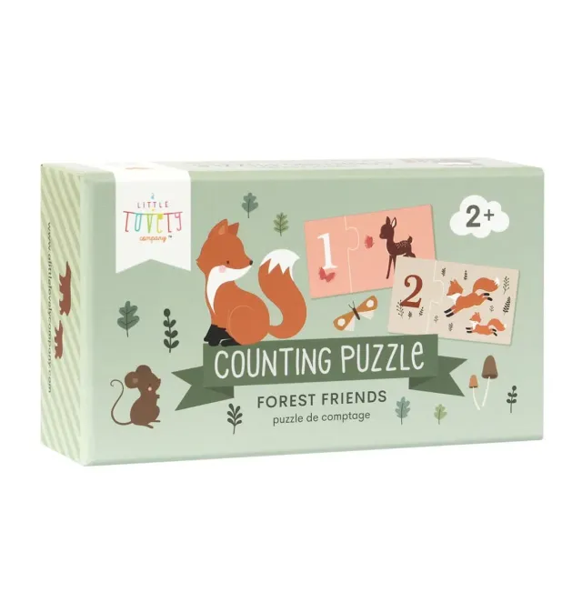 A Little Lovely Company Bosvriendjes telpuzzel 10-delig leren tellen