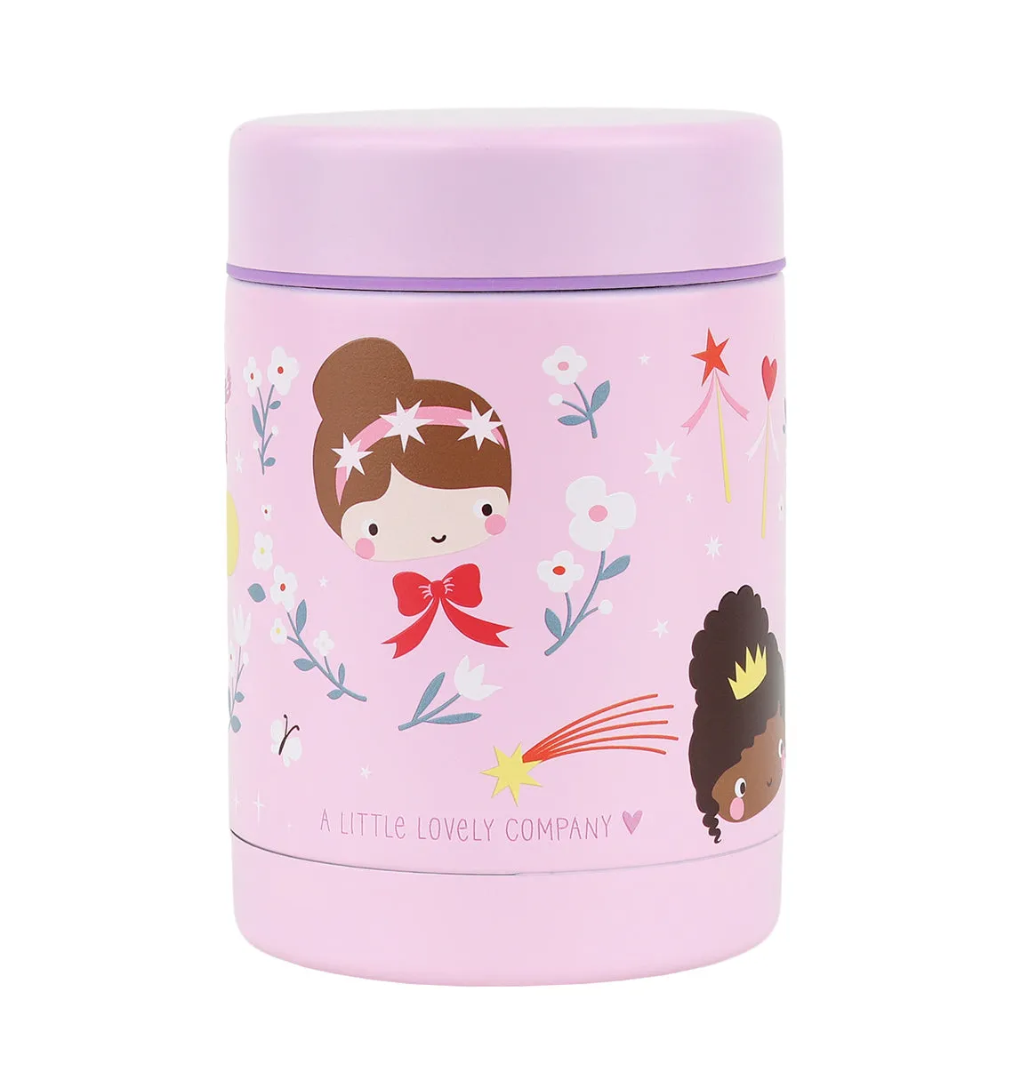 A Little Lovely Company Prinsessen RVS voedselpot 300 ml